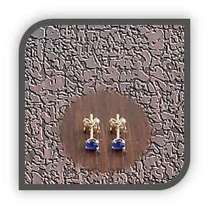 ES00250G-9ct Yellow Gold Sapphire Studs.