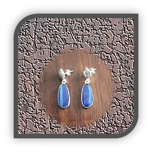 ER00480A-Sterling Silver Opal Earrings.
