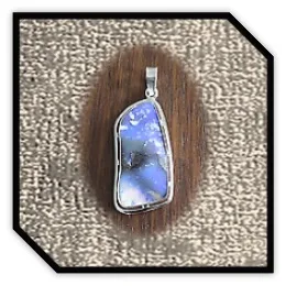 PE00700A-Sterling Silver Boulder Opal Pendant.