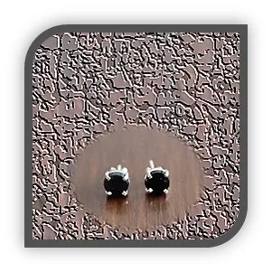 ES00080A-Sterling Silver Onyx Studs.