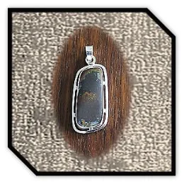 PE00380A-Sterling Silver Boulder Opal Pendant.