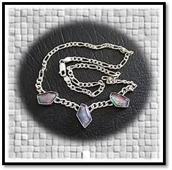 NE00680D-Sterling Silver Opal Necklace.