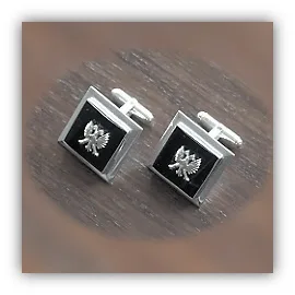 CL00400D-Sterling Silver Onyx Cufflinks.