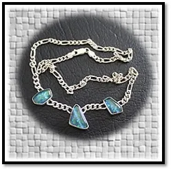 NE00750A-Sterling Silver Opal Necklace.