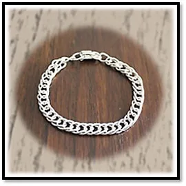 BB00180C-Sterling Silver Chain Bracelet.