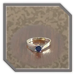 LR01100B-18ct Yellow Gold Sapphire Ladies Ring.